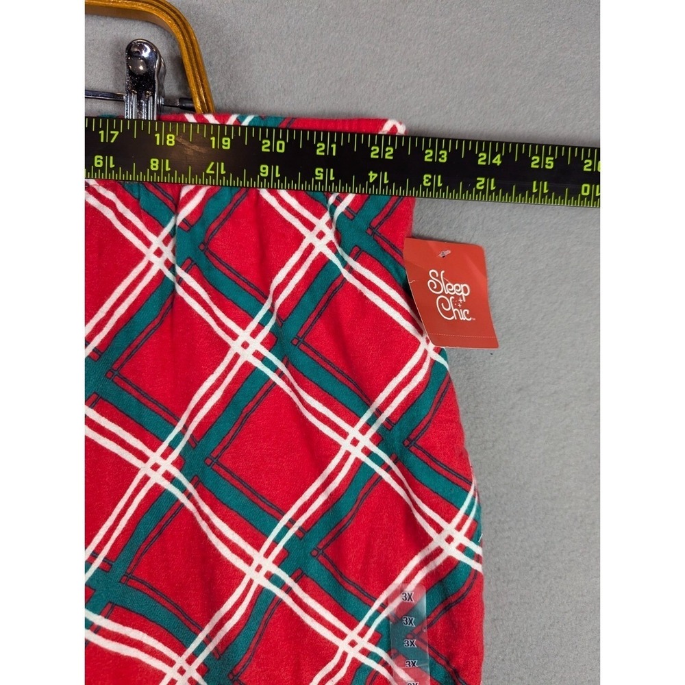 Sleep Chic Pajama Pants Women's Sz 3X Bias Red Plaid Lounge Christmas PJ Bottom - Picture 7 of 13